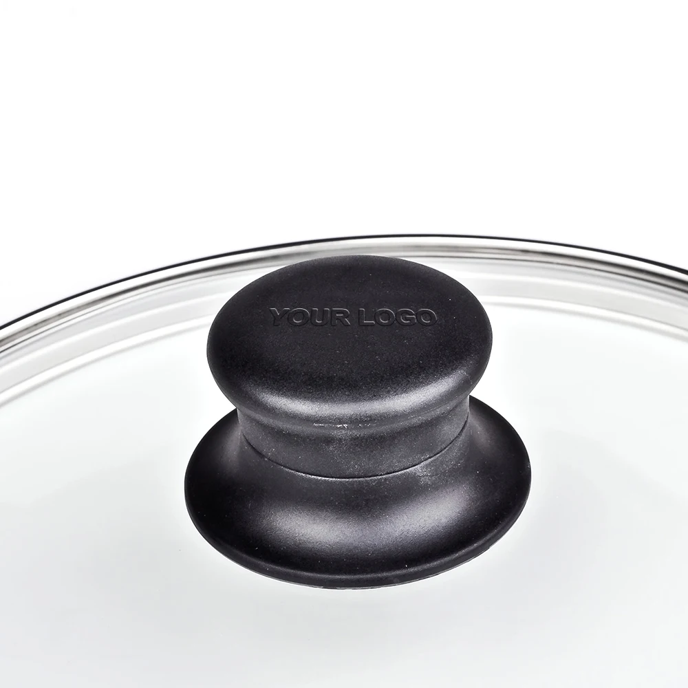 Изготовленные На Заказ высококачественные 24 см 28 термостойкие формовочные прозрачные стеклянные кастрюли и крышки