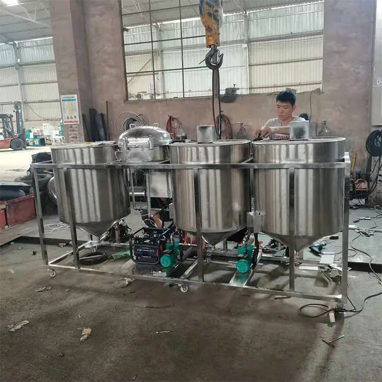 High oil yield use small cooking palm oil refinery plant sunflower refinery crude oil refining machine