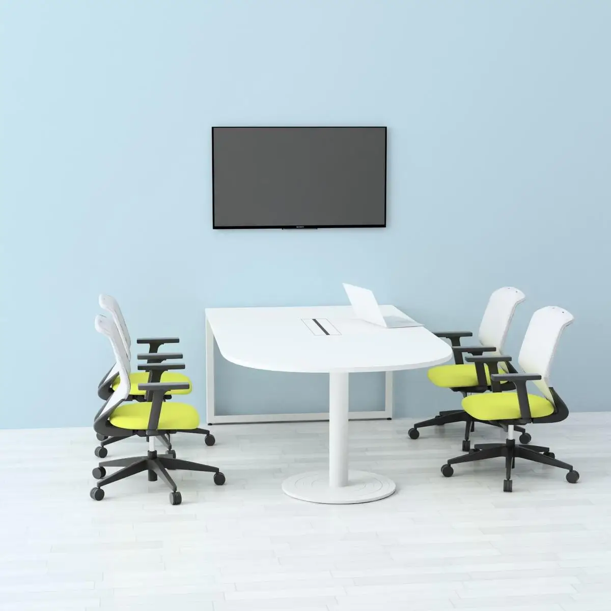 Iulltra Коммерческая офисная мебель современный дизайн 6 человек белый дискуссионный стол для встреч