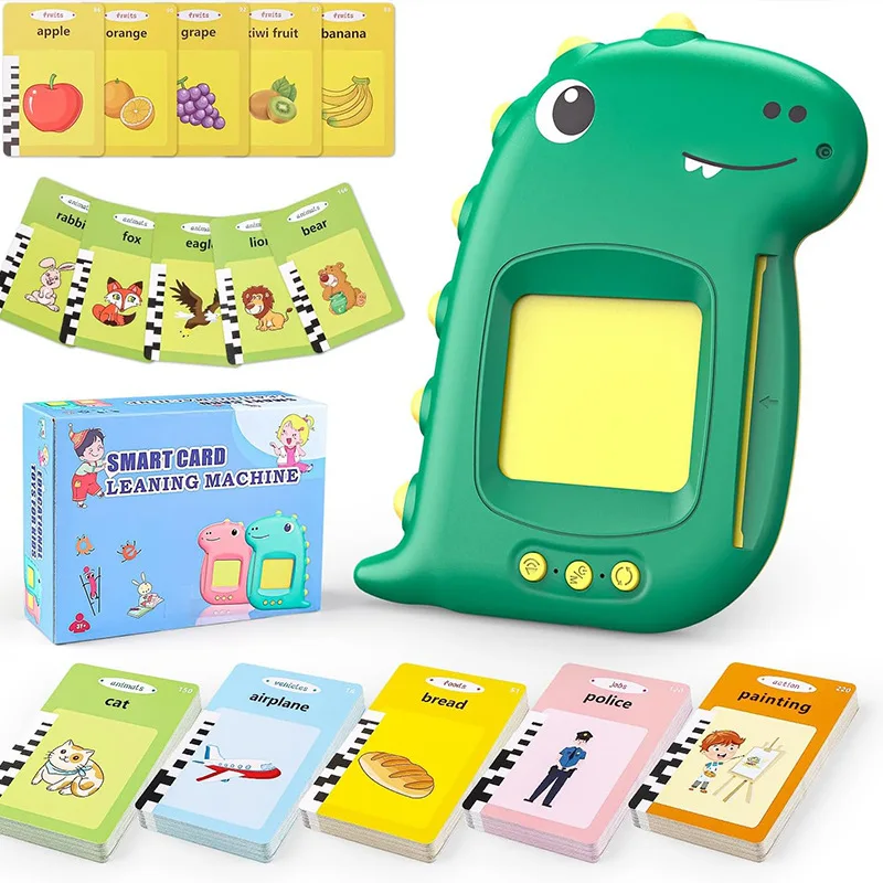 Cognitive Cards Talking Flash Cards 112 pcs Phonics Memory Games Talking Dinosaur Flash Cards Toy