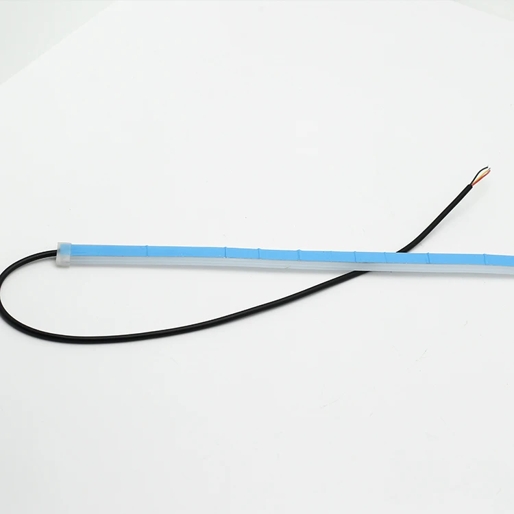 Waterproof flexible drl in auto lighting 60cm led daytime running light blue body led drl strip light