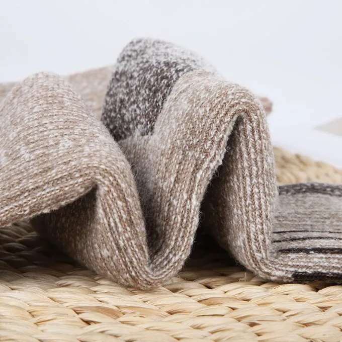 Camel Wool Socks Ski Mens Warm Merino Wool Hiking Socks Thermal Warm Crew Winter Boot Alpaca Wool Winter Sock