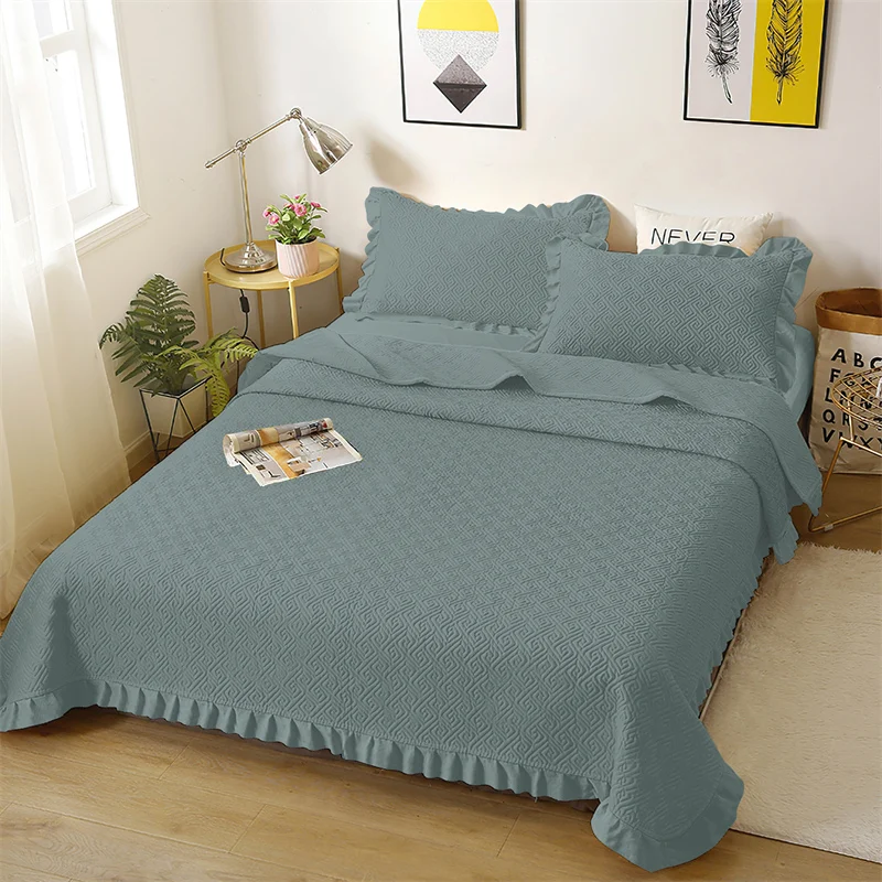 Brillmax Custom 3 Pieces Quilt Bedding Set Luxury Brushed Microfiber Stitching Velvet Winter Soft Bedding Duvet Cover Sets