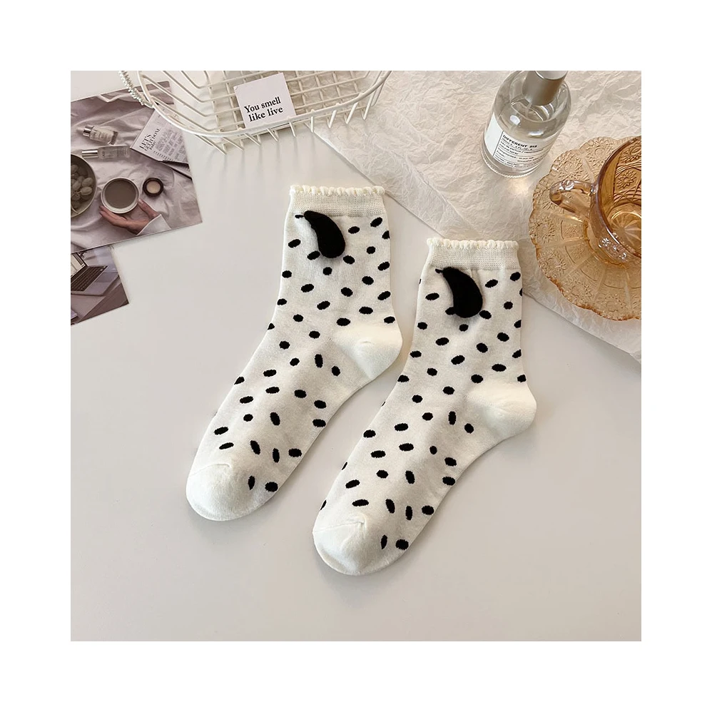 Ballet style lace mesh socks wooden ear lace JK socks everyday everything cutout candy-colored pile socks