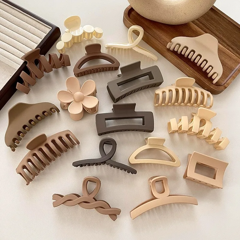 Custom Medium Square Claw Hair Clips Variety Pack No Slip Small Rectangle Clips for Thin Hair