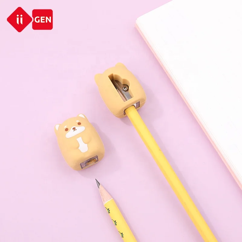 IIGEN creative cartoon shiba silicone sharpener student school fun sharpener and sharpener for children