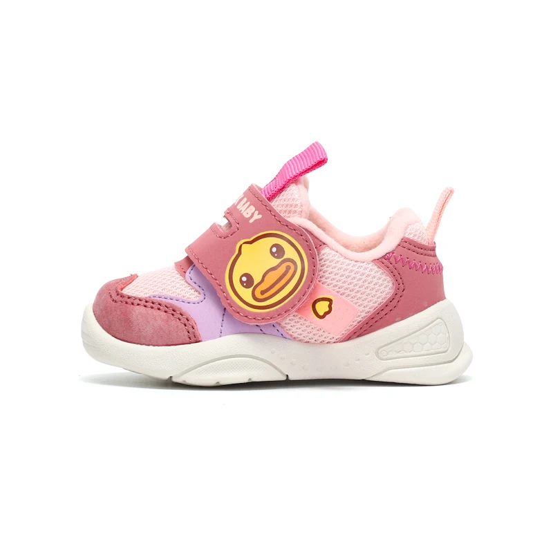 B.Duck Custom Barefoot Shoes Baby First Walking Shoes Cartoon Animal Hook-and-loop