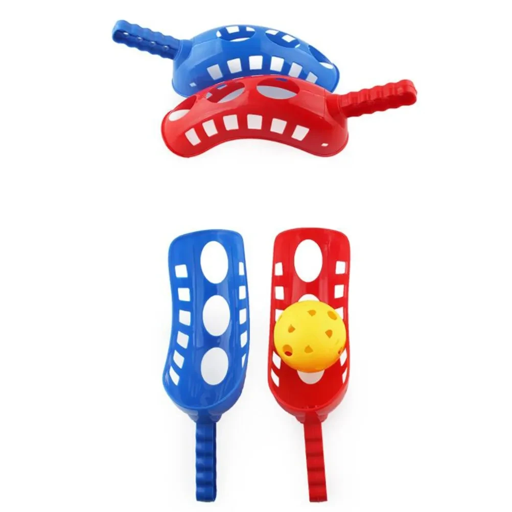 Children Plastic Outdoor Toys Fitness Sport Games Summer Beach Click Relay Throwing Catch Backyard Scoop Ball Game Set