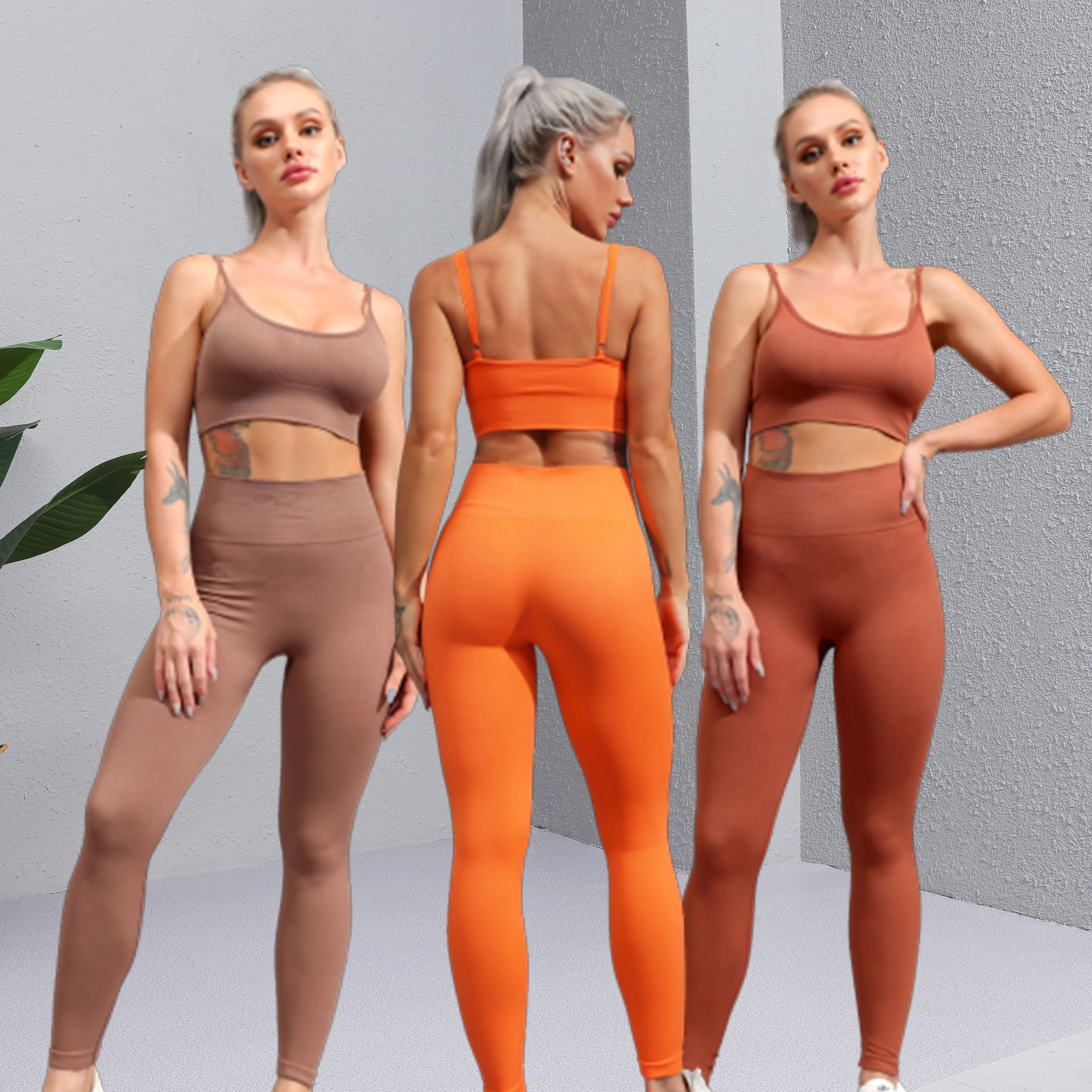 Custom top manufacturers in yoga sets fitness clothes training high impact breathable sports bra