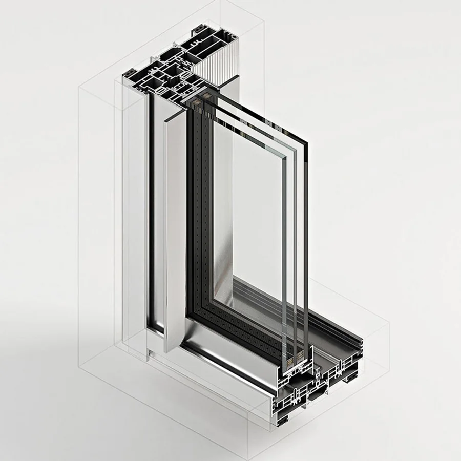 Extruded Aluminium Glass Windows Profile Powder Coating Aluminum Casement Window Sliding Door for Frame