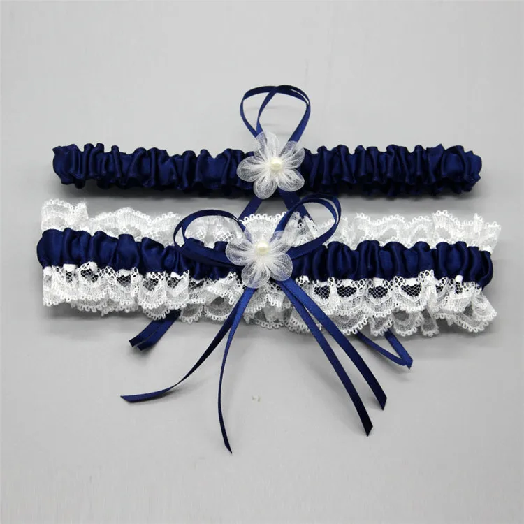 Оптовая продажа свадебных цветочных кружевных подвязок для свадебного декора