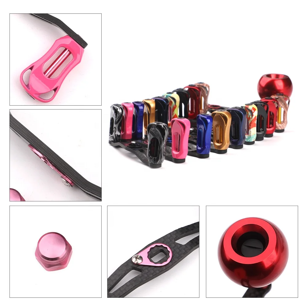 FISHGANG New Arrival Real Carbon Fiber Material Strength Less Weight Carbon Handle Grip Fishing Reel Handle For Bait Casting