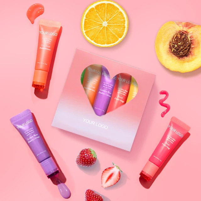 Private Label Organic Natural Lip Care Moisturizing Wholesale Strawberry Nourishing Vegan Lip Balm