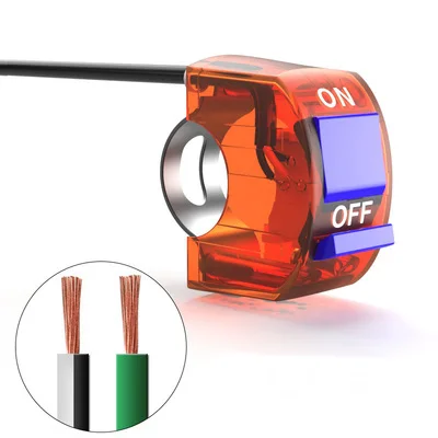 Универсальный переключатель в сборе, водонепроницаемая кнопка включения и остановки огня, 22 мм, 2 провода, на руль мотоцикла