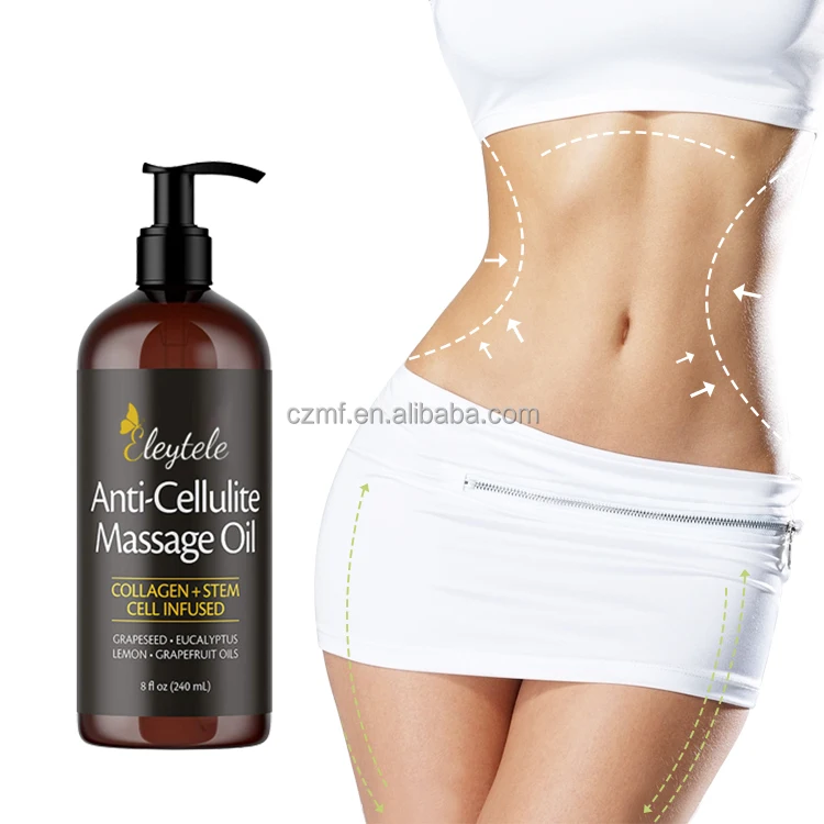 OEM Private Label Natural Organic Herbal Body Care Slimming Oil Fat Burn Hot Massage Anti Cellulite Oil