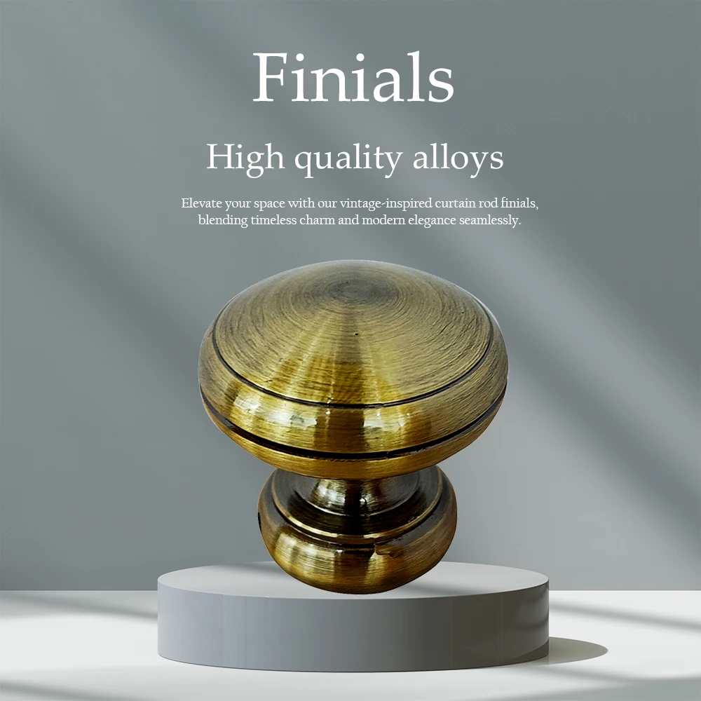 Manufacturing Price Drapery Curtain accessories and finials Curtain Rod Sets for Curtain Window