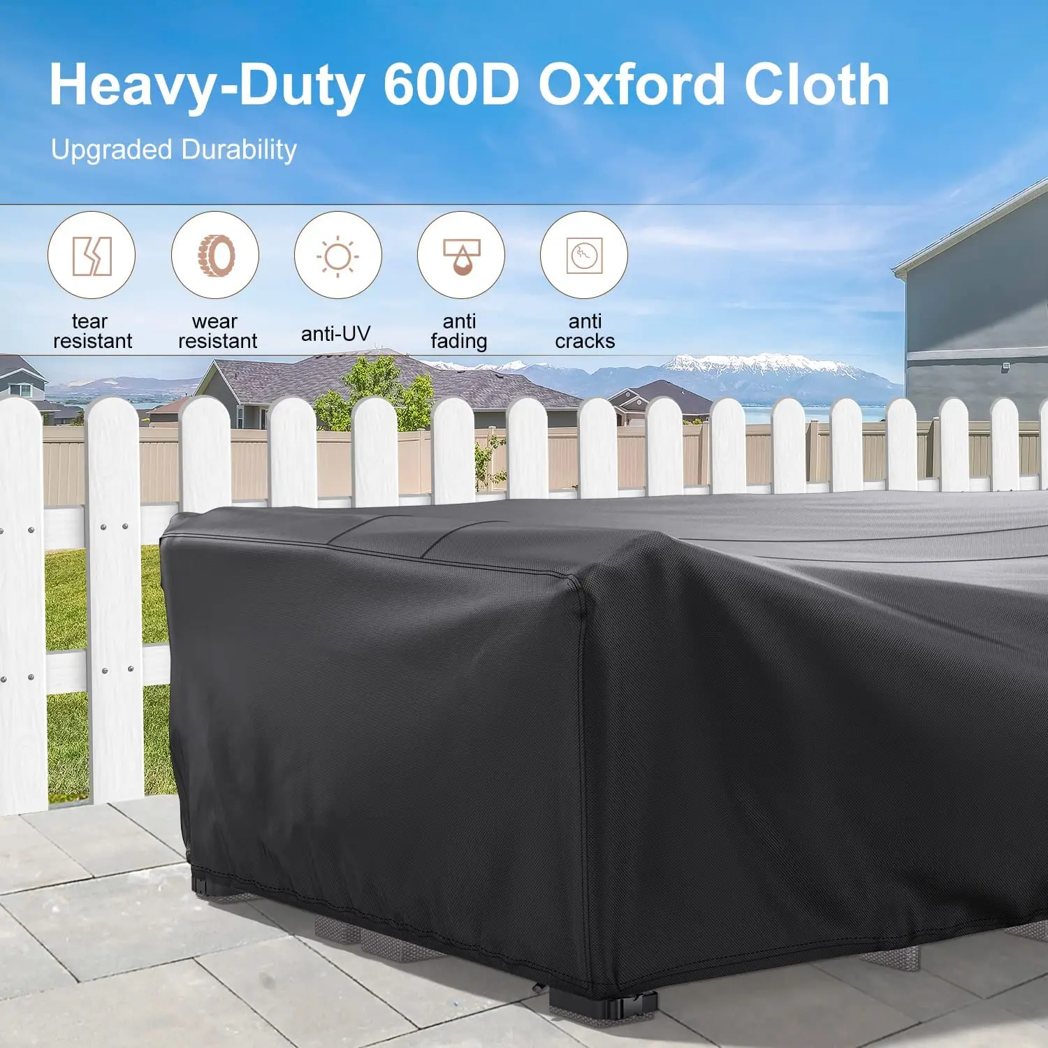 dust-proof and waterproof patio garden rattan sofa protector outdoor patio cover for furniture