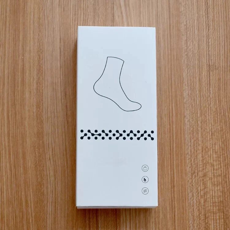 custom luxury black white socks packaging boxes with logo design