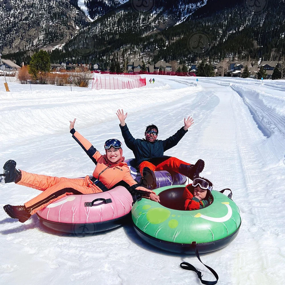 Прямая поставка с завода красочные зимние спортивные сверхпрочные надувные снегоходные сани из ПВХ