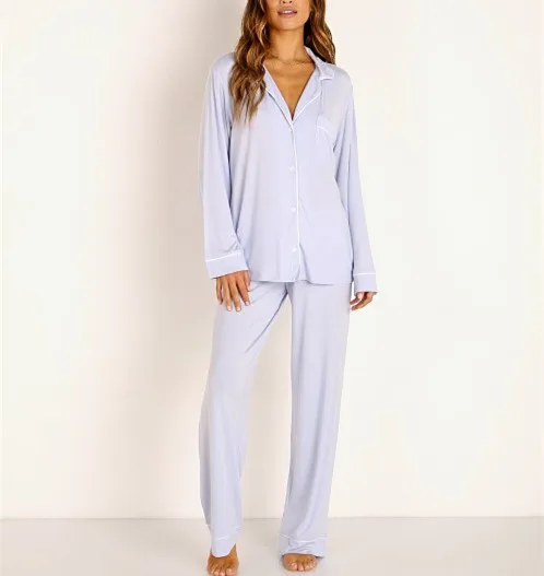 Оптовая продажа, две штуки, одежда для отдыха, сексуальные, для взрослых, повседневные, креативные женские пижамные костюмы для девочек, бамбуковые пижамные комплекты для женщин