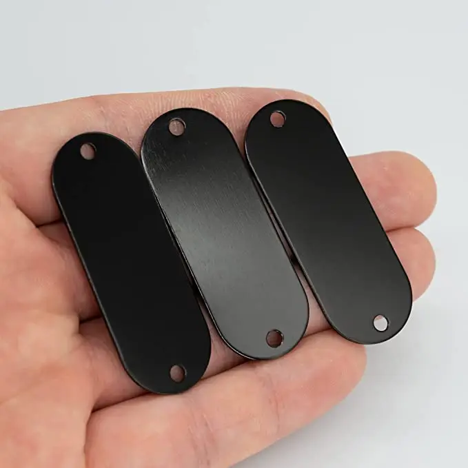 Blank aluminum nameplate Laser stamping engraved metal nameplate label tags