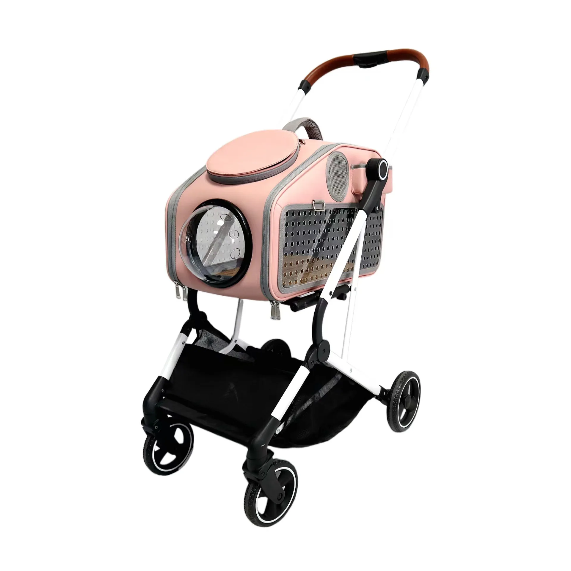 4 Wheel Travel Trolley Sale Cart Large Luxury Baby Walkers Carriers Pet Stroller For Big Cat And Dog Pet Carriers