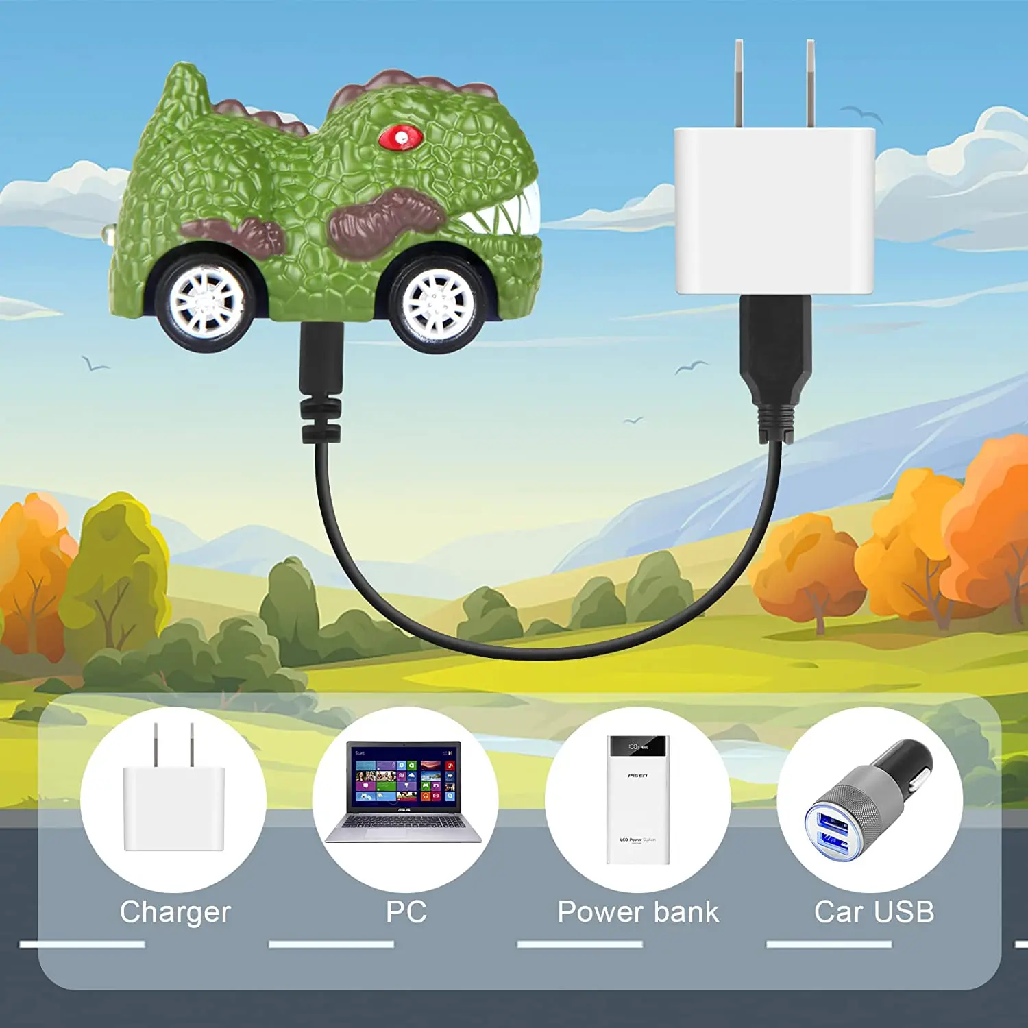 New Mini Remote Control Car Watch Toys for Kids,2.4 GHz Detachable Racing Cars Wrist Watch  Green Dinosaur