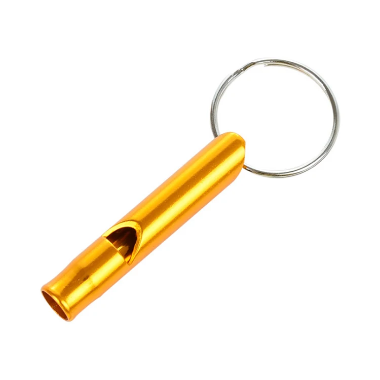 Cheap Promotional Colorful Aluminium Alloy Outdoor Camping Emergency Metal Survival Whistle