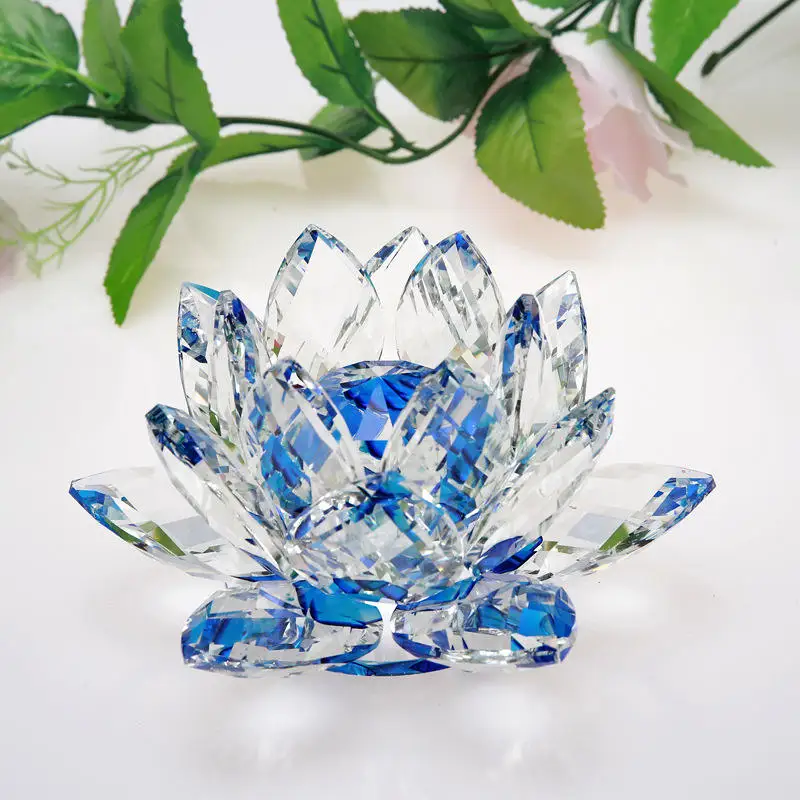 K9 Multicolor Hot Custom Home Decor Craft Gifts Crystal Lotus Ornaments Crafts