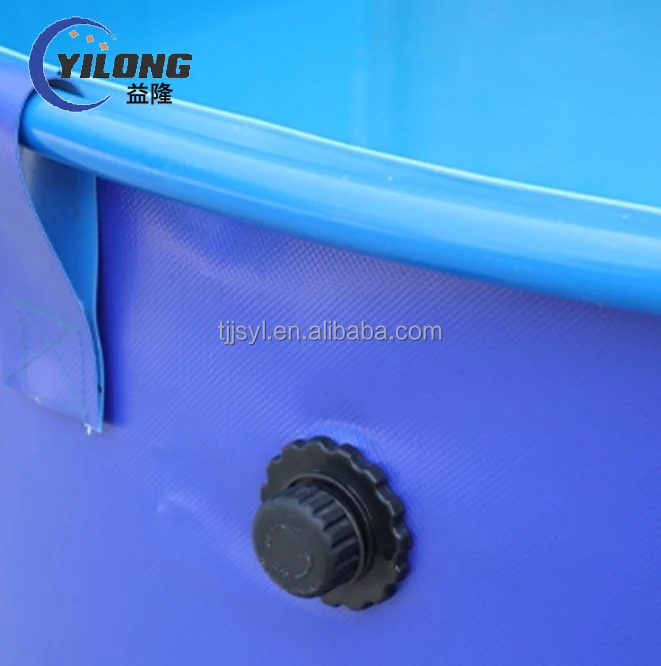 thicker durable customized round pvc tarpaulin portable koi breeding pond fish farming tank