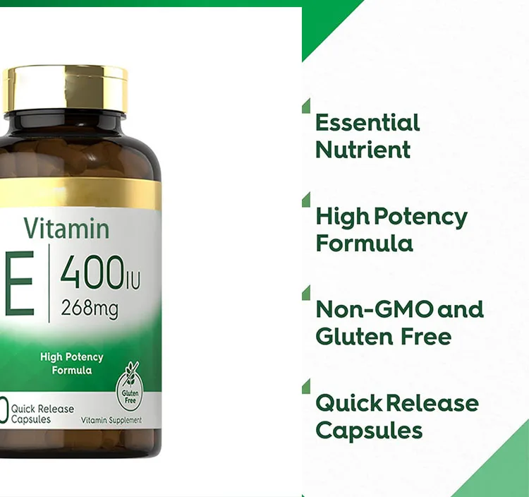OEM Wholesale Vitamin E Oil Essential capsules Supplements Support Skin Health Boosts Immune