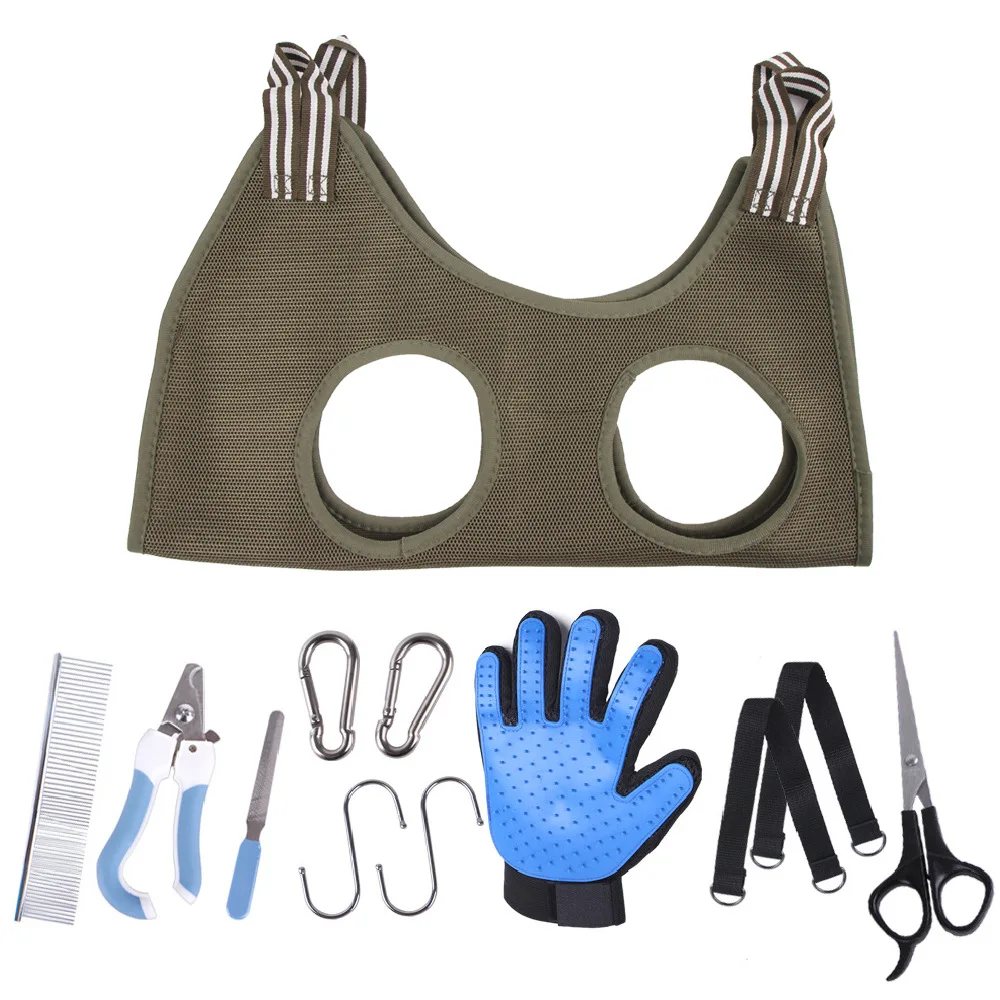 Pet Supplies Kit 12 Pieces Small Large Cat Dog Grooming Hammock