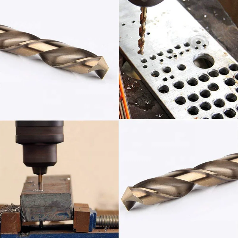 HSS Straight Shank Twist Drill Bit Fully Ground Cobalt Bits Set For Drilling Stainless