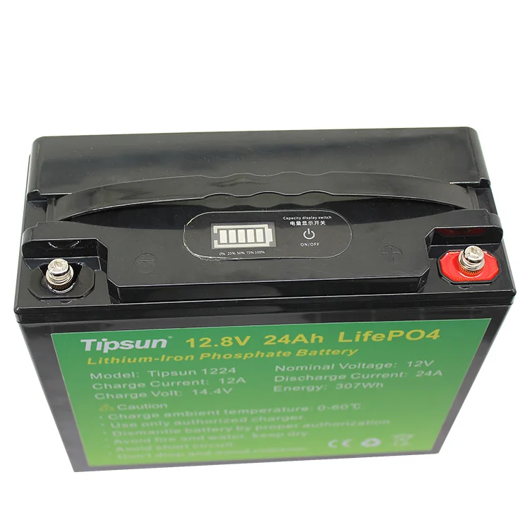 Tipsun high quality  Lifepo4 12v 12.8v 24ah 30ah 36ah 50ah 100ah 150ah 200ah rechargeable lithium-ion phosphate battery