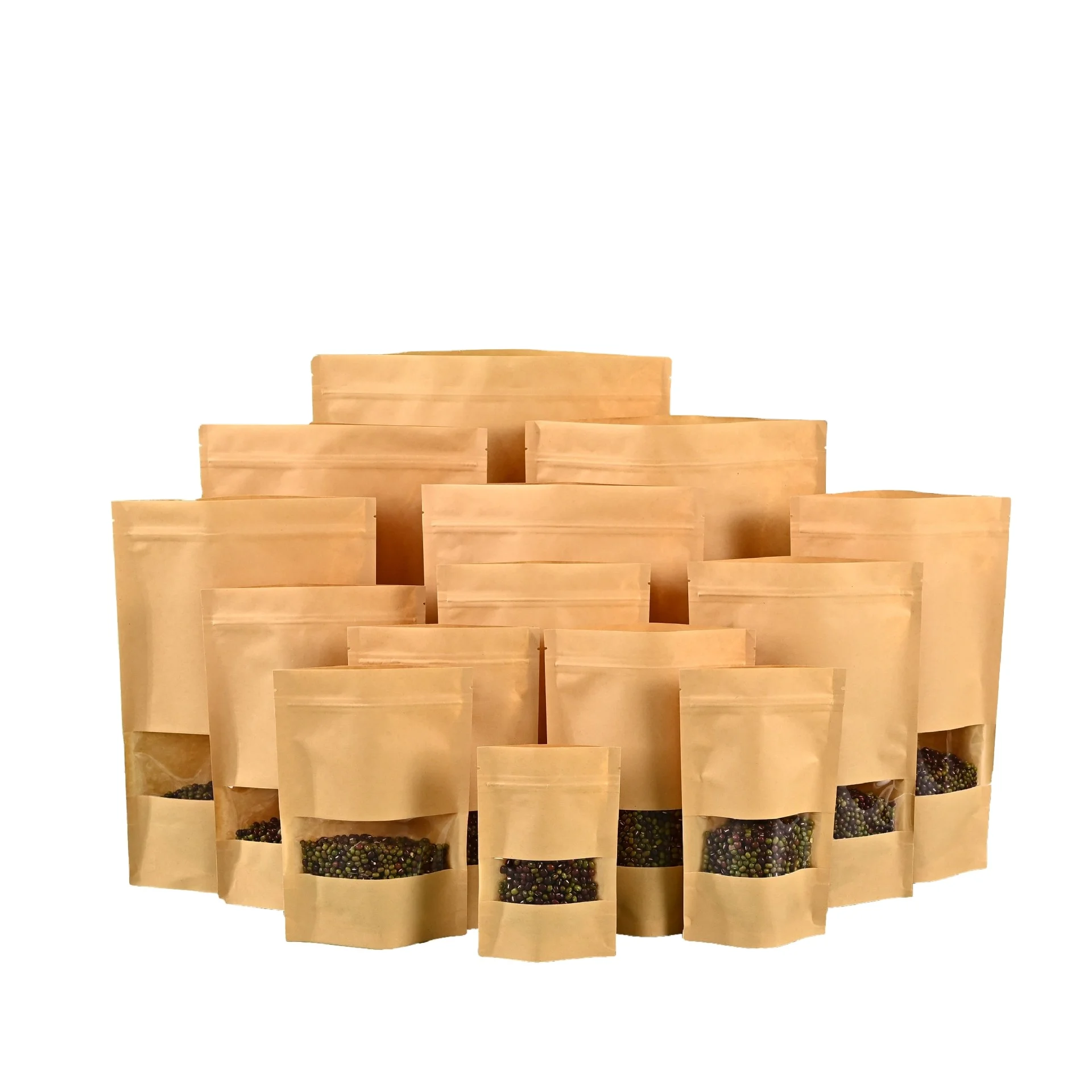 Factory Direct Sales Composite Paper Bag Kraft Paper Kraft Paper Bag Ziplock