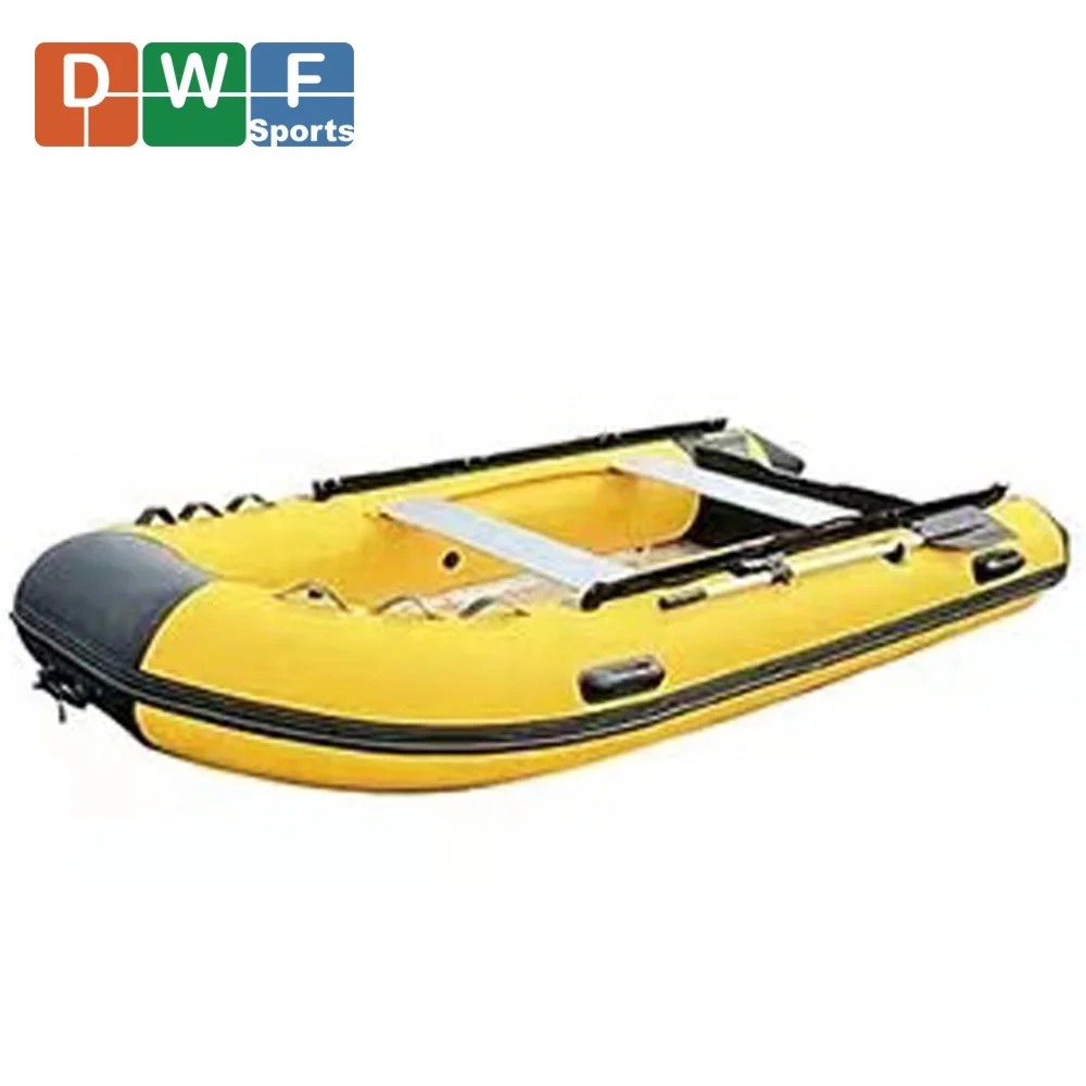 BSCI/EN Inflatable Boat PVC or Hypalon Zodiac Fishing Boat with Fordable Aluminum Floor Design and Tent