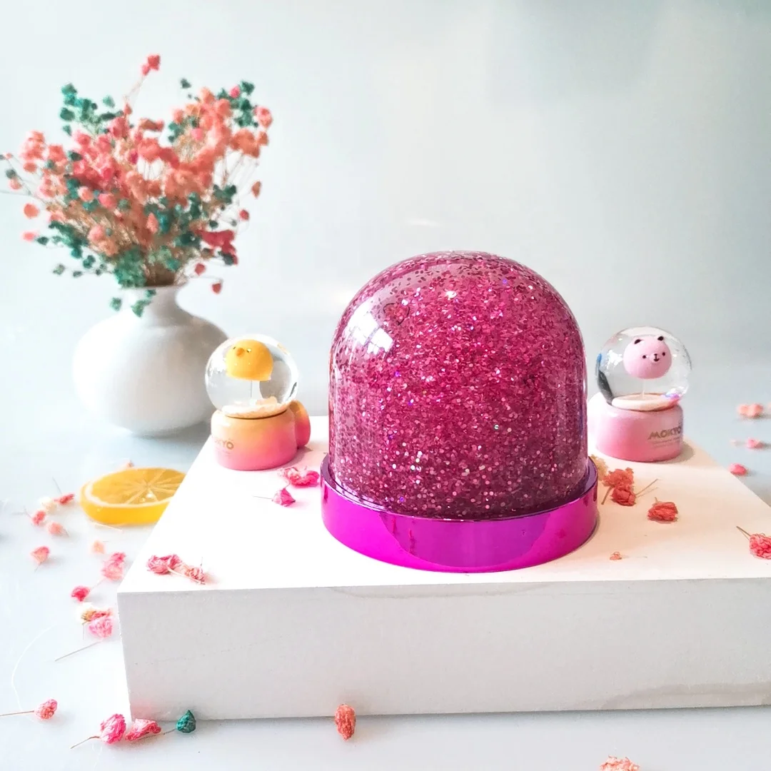 Wholesale Unicorn Snow Ball Photo Frame Nice Crystal Water Images Plastic Frame