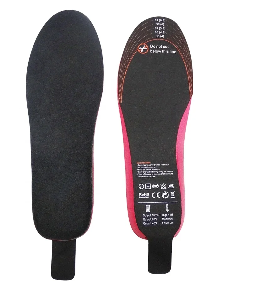 Wireless Electrical Remote Control Rechargeable Hunting Skiing Heated Insoles