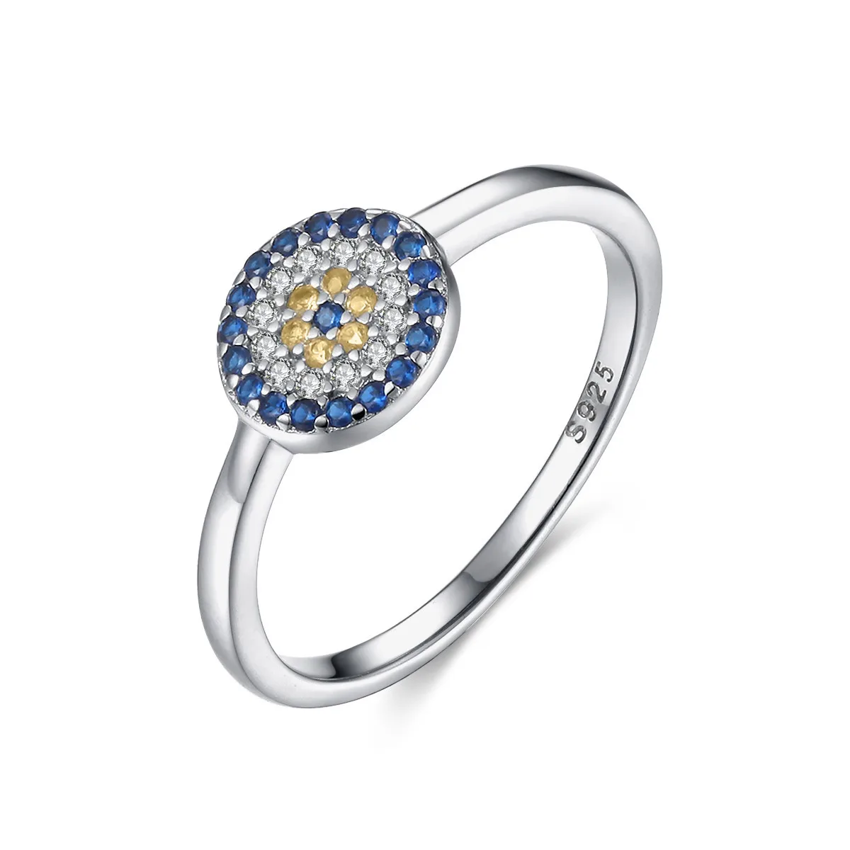 Dylam Blue Eye Ring Women Silver 925 Cubic Zirconia Fashion Rings For Womens Jewelry high Quality Turkish Rings