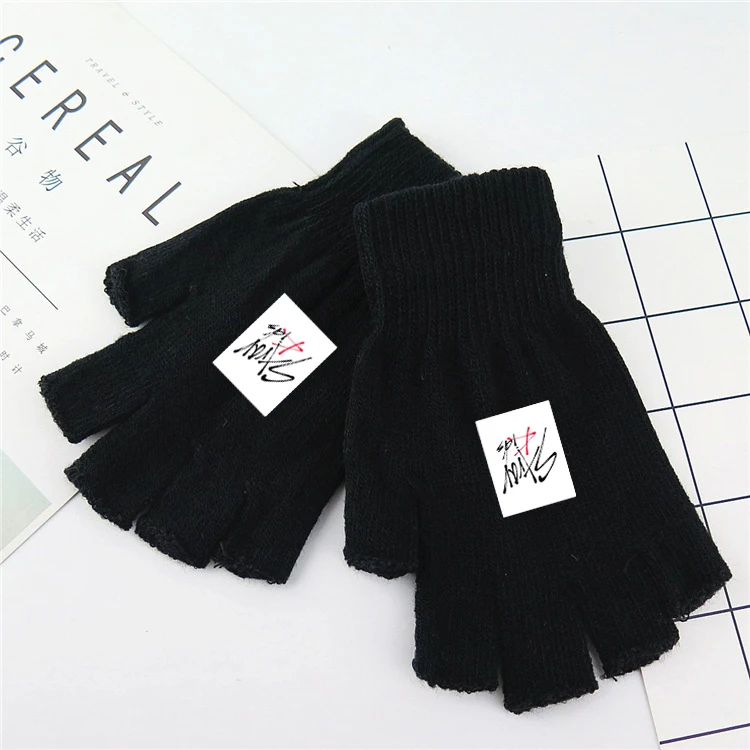 Оптовая продажа вязаные варежки без пальцев женские теплые для сенсорного экрана на заказ Варежки Унисекс из 100%