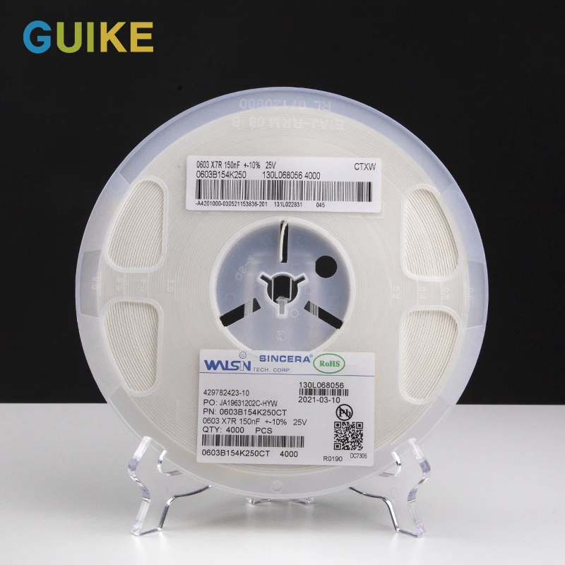 0603 X7R 150nF +- 10% 104K 16V 25V 50V X7R mlcc ceramic cooled generator super power bank battery management system capacitor