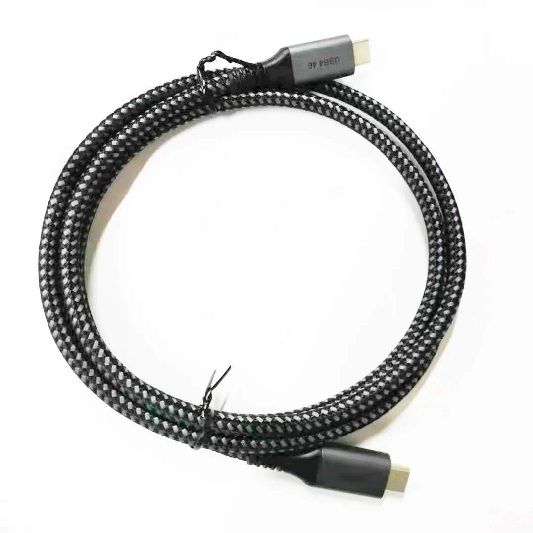 R USB 4 Cable 5A Fast Charging 4K 60Hz 40Gbs Twisted Pair with Braided Wire Compatible with iPadPro,MacBook Type-C to C cable
