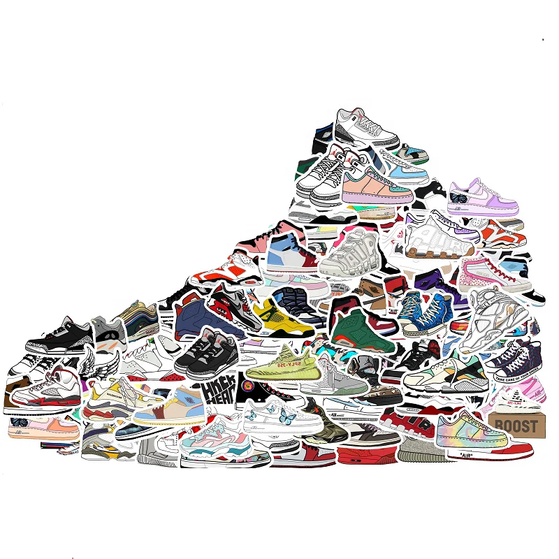 Cool Brand Stickers 100 Pack Decals Laptop Computer Skateboard Helmet Laptop Bicycle Bomb Sticker