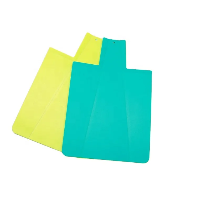 Eco-friendly Kitchen Foldable Plastic Cutting Board Pp Folding Chopping Board Flexible Kitchen Prep Mat With Handle