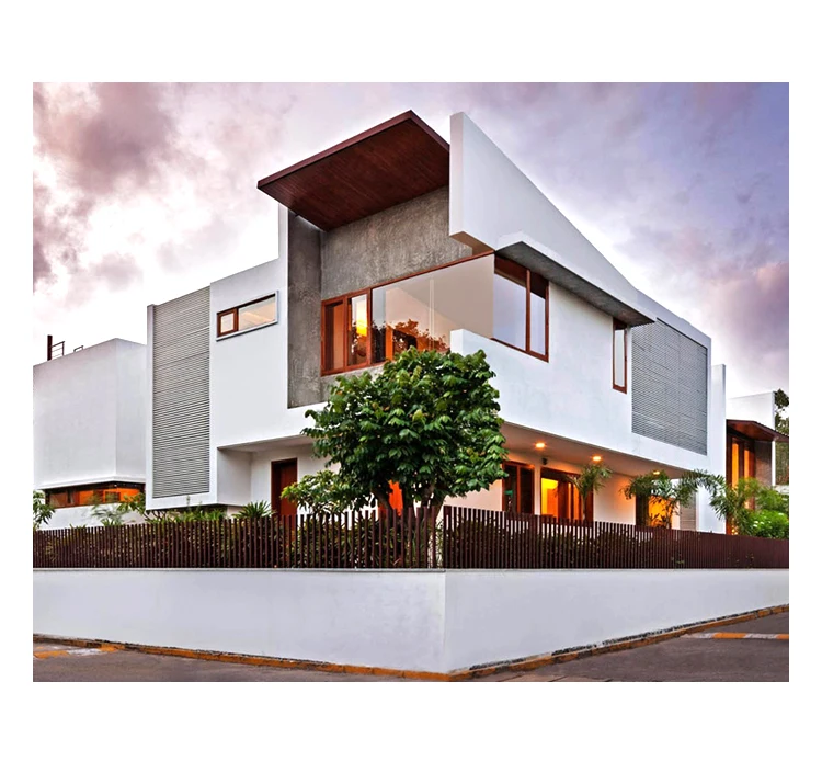 Quick assembly luxury big steel structure house prefabricated villas for sale in india