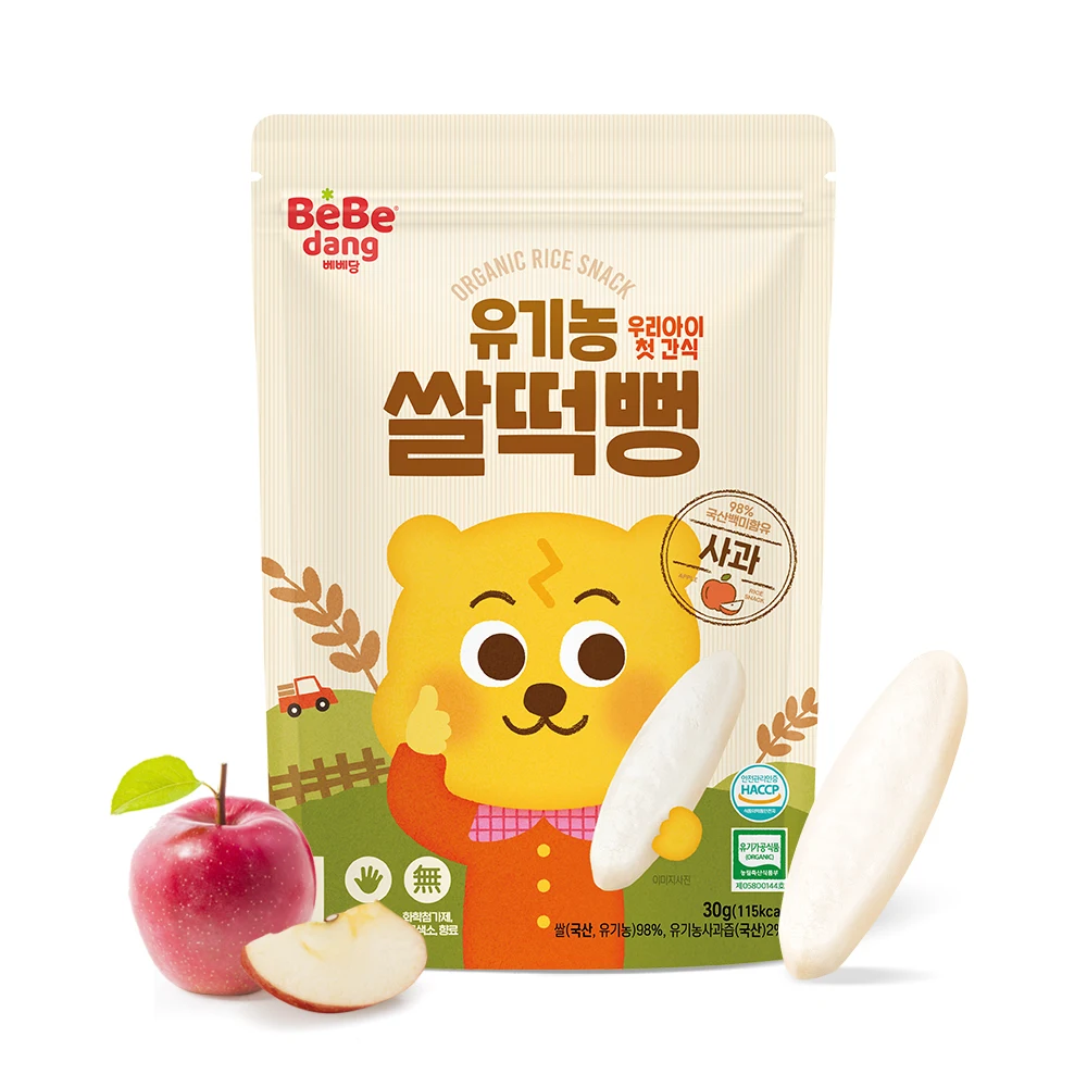 [Bebedang] Bebedang Organic rice snack long stick sweet apple upgraded Brown Rice snack reasonable price