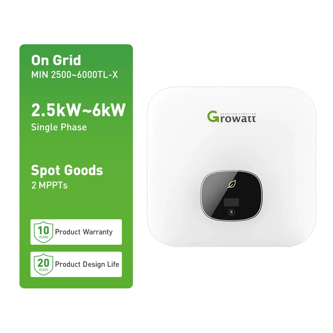 Growatt on grid MIN 2500-6000TL-X inverter use for home single phase MIN2500~6000TL-X 2.5kw 5kw 6kw Grid Tied Inverter