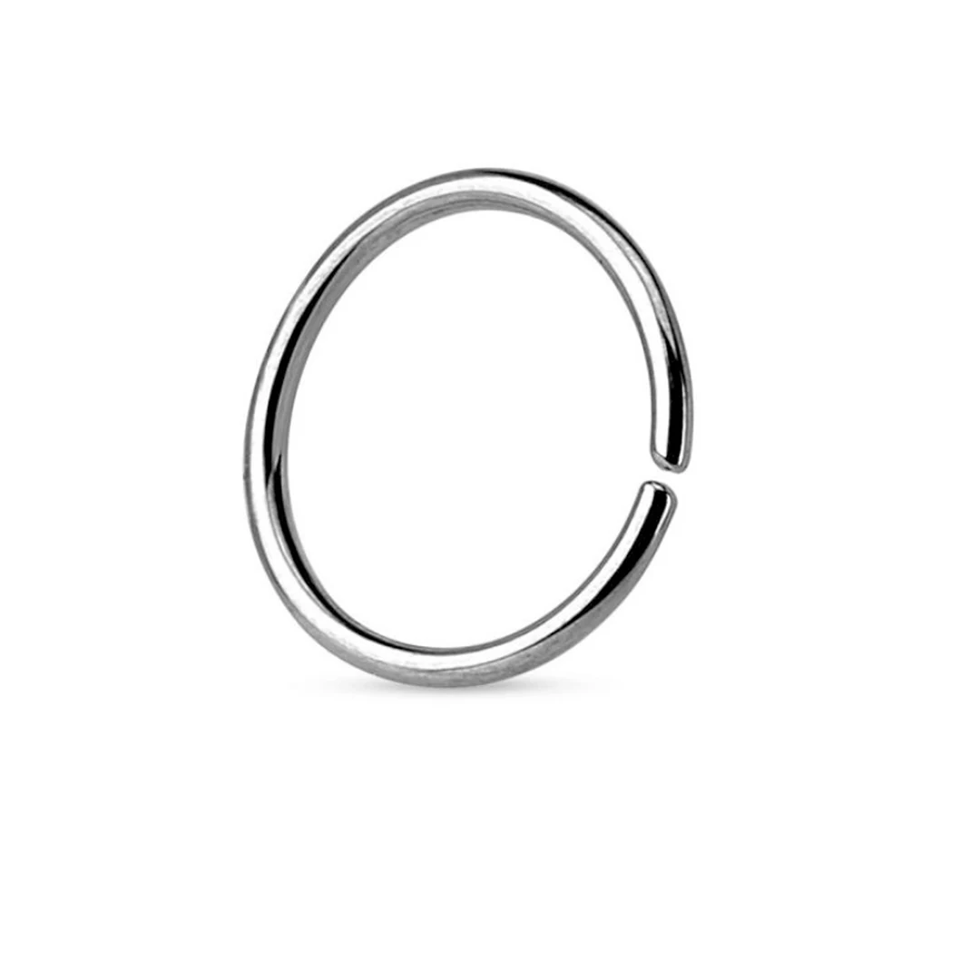 18g ASTM F136 титановые бесшовные гибкие серьги для непрерывного пирсинга, ювелирные кольца для носа