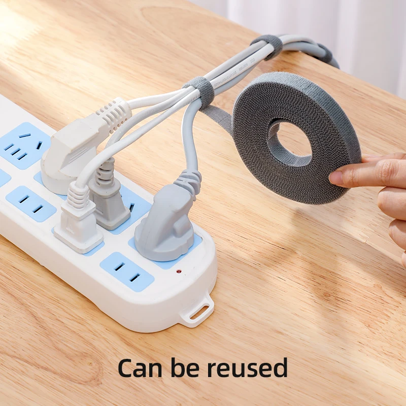 Multipurpose Adhesive Hook And Loop Tape Reusable Hook And Loop Strips Good Quality Velcroes cable ties For Power Line