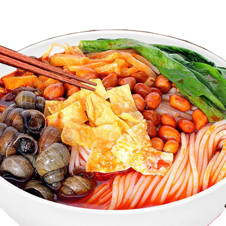 Китайские традиционные закуски Guangxi, Кислая и Пряная, самая популярная упаковочная сумка, рисовая лапша из Лучжоу, речной морды
